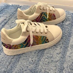 Kurt Geiger London Girls' Mini Kensington Lace-Up Leather Sneakers Size 2